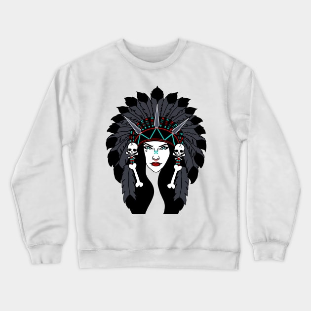 Goth Girl Crewneck Sweatshirt by TornToo